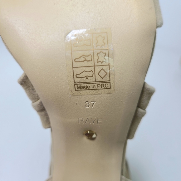 RAYE x Revolve Mia Tan Beige Genuine Suede Wrap Sandals - Picture 11 of 13